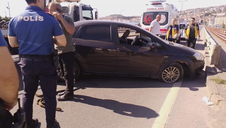 Bariyerlere çarptı… Hastaneye kaldırıldı…