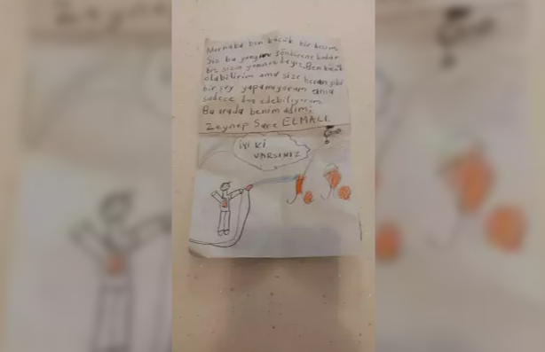 Yangına müdahale eden ekiplere duygusal mesaj…
