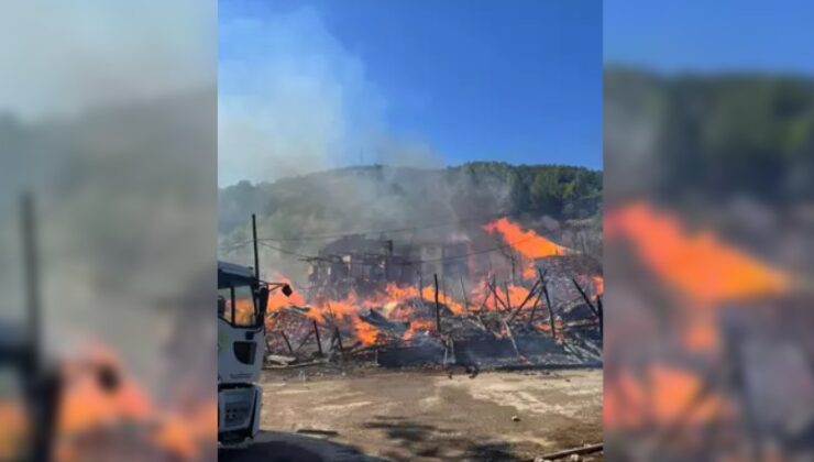 2 ev ve 2 samanlık yandı…