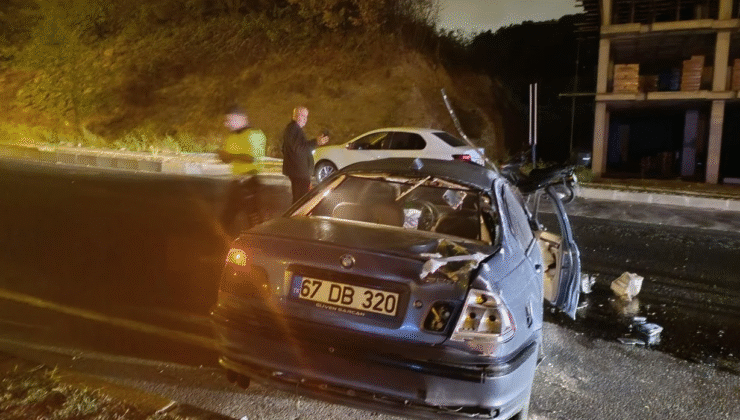 Kazada otomobil takla attı…