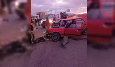 TIR’a çarpan sürücü yaralandı…