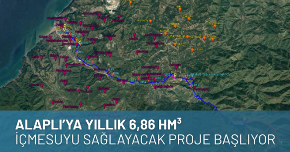 Alaplı’ya Yıllık 6,86 hm³ İçmesuyu Sağlayacak Proje Başlıyor…