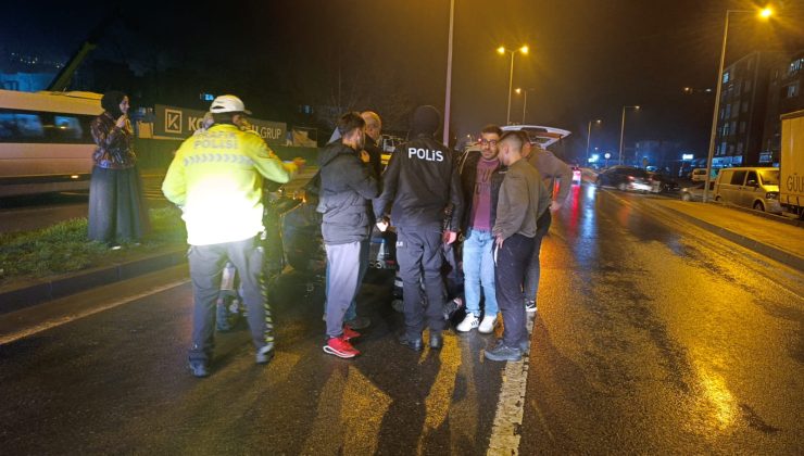 Otomobile arkadan çarptı… Hastaneye kaldırıldı…