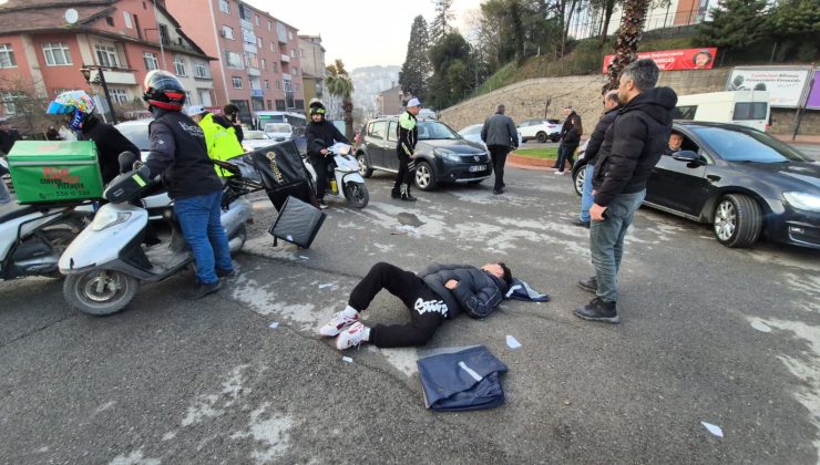 Otomobil ile motosiklet çarpıştı… 1 kişi yaralandı…