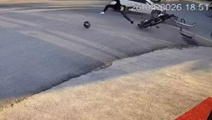 Sanayi sitesinde kaza… Motosiklet sürücüsü…