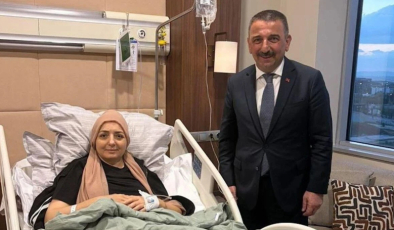 Ziyaret edip geçmiş olsun dileklerini iletti…