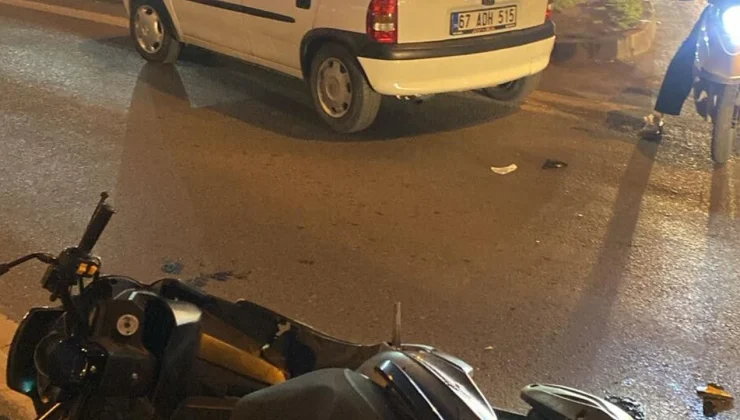 Kazada motosiklet sürücüsü yaralandı…