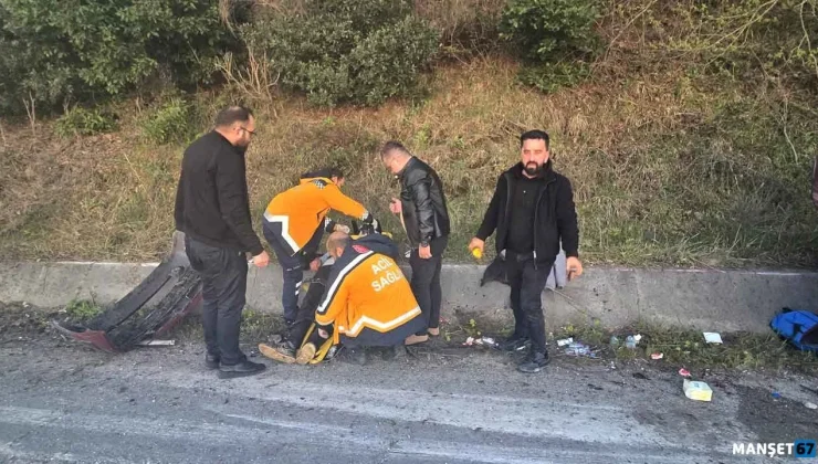 Ormancılar araç ile takla attı…Yaralılar var…