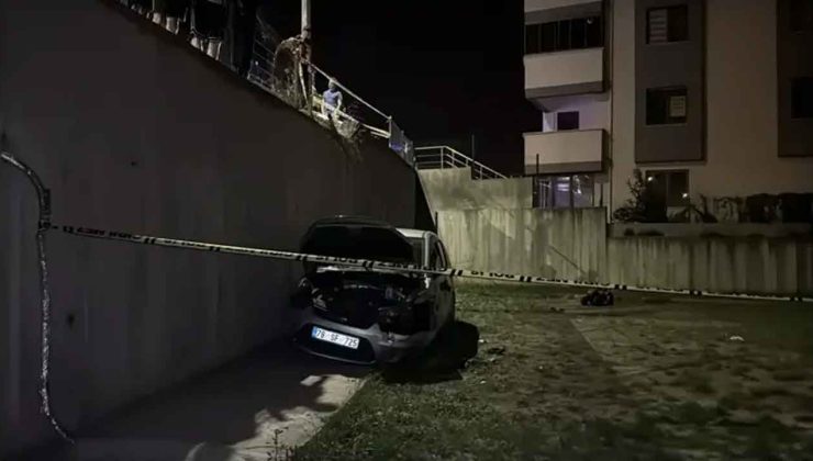 4 metre yükseklikten apartman bahçesine düştü…