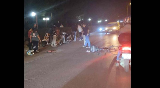 Motosiklet yayaya çarptı… Yaralılar var…