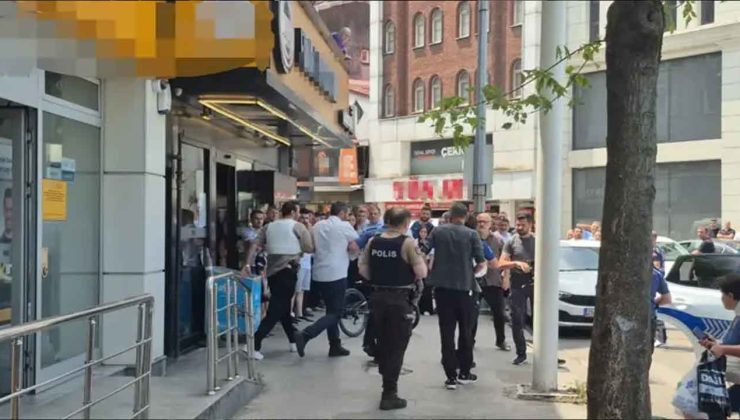 Banka şubesinde korkutan anlar… silahla ateş açtı…