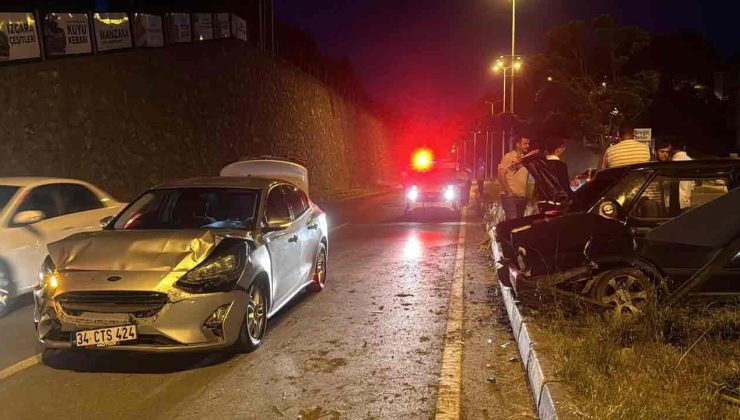 Çarptığı otomobili metrelerce sürükledi…