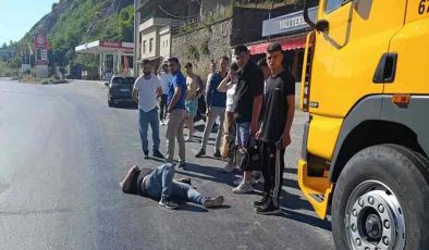 Yola dökülen mazot kazaya sebep oldu…