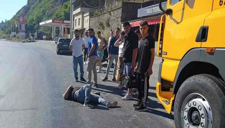 Yola dökülen mazot kazaya sebep oldu…