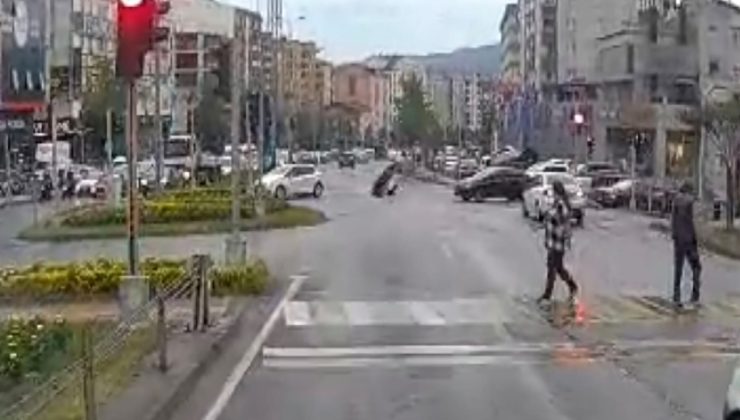 Feci kaza kameralara böyle yansıdı…