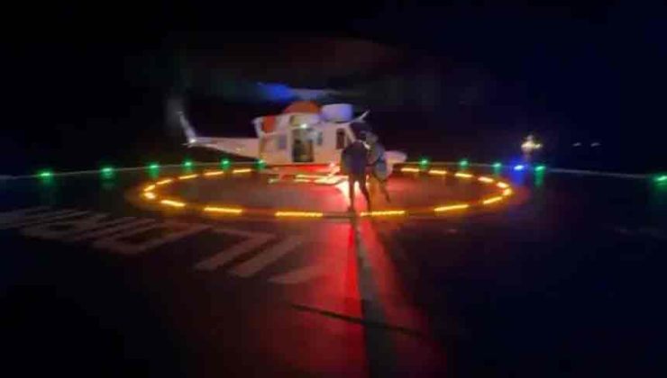 Yıldırım sondaj gemisinde yaralanan çalışan, helikopterle tahliye edildi