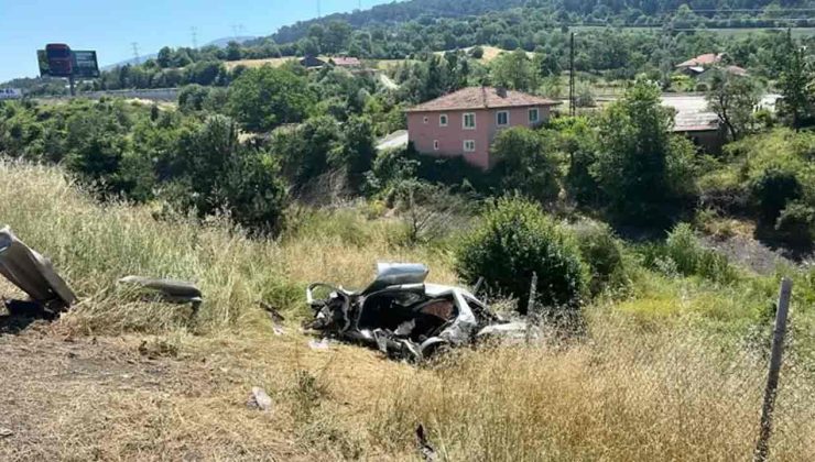 Feci kaza…Şarampole yuvarlandı…
